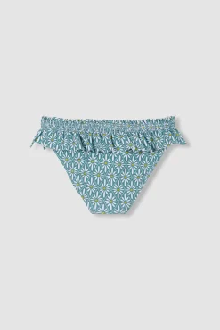 Braguita estampado flor geométrica azul claro