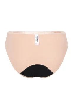 Braguita menstrual adolescente hipster boyshort algodón orgánico negra absorción Moderada Abundante