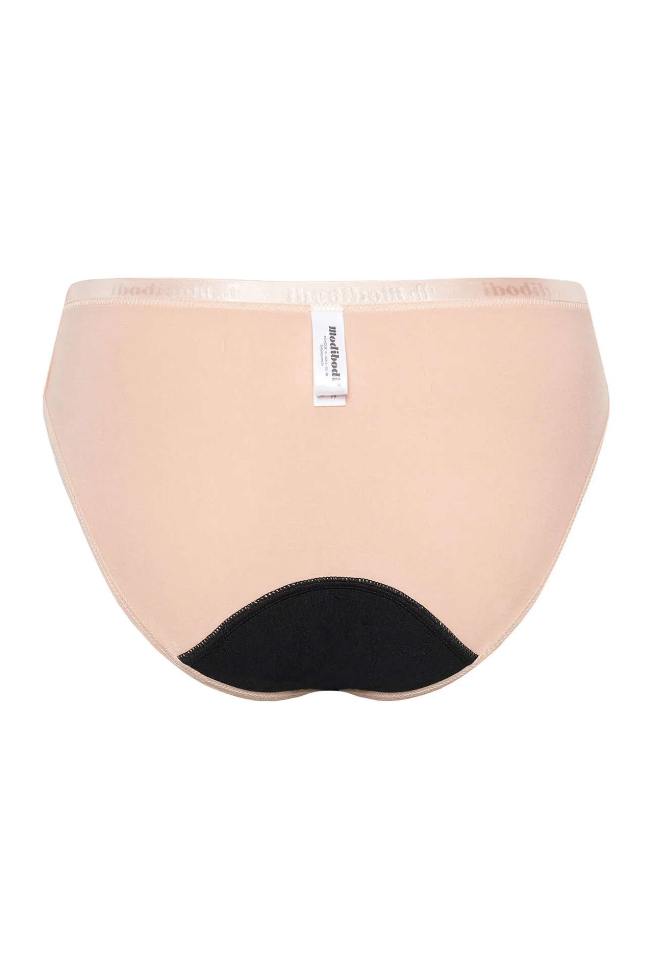 Braguita menstrual adolescente hipster boyshort algodón orgánico negra absorción Moderada Abundante