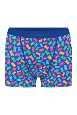 Braguita menstrual adolescente hipster boyshort algodón orgánico Candy Bear Blue absorción Moderada Abundante