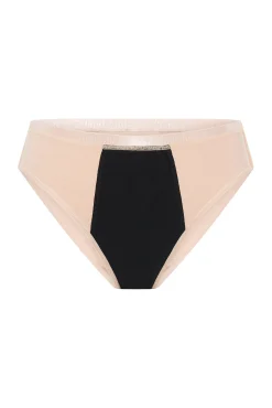 Braguita menstrual adolescente hipster boyshort algodón orgánico negra absorción maxi
