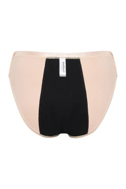 Braguita menstrual adolescente hipster boyshort algodón orgánico negra absorción maxi