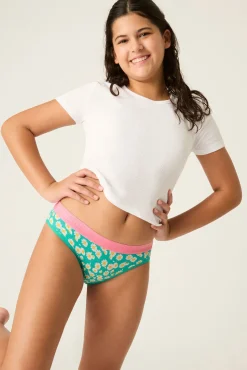 Braguita menstrual adolescente hipster algodón orgánico Daisy Chain Pink absorción moderada abundante