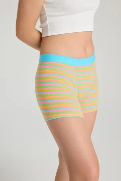 Braguita menstrual adolescente hipster boyshort algodón orgánico Pony Stripe Pink