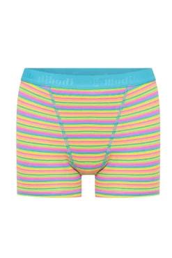 Braguita menstrual adolescente hipster boyshort algodón orgánico Pony Stripe Pink