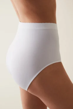 Braguitas slip blancas de talle alto Nu Basic