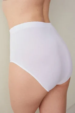 Braguitas slip blancas de talle alto Nu Basic