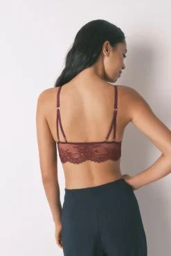 Bralette encaje espalda especial vino