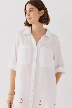 Caftán camisero largo