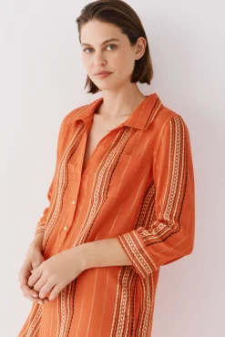 Caftán túnica cuello camisero