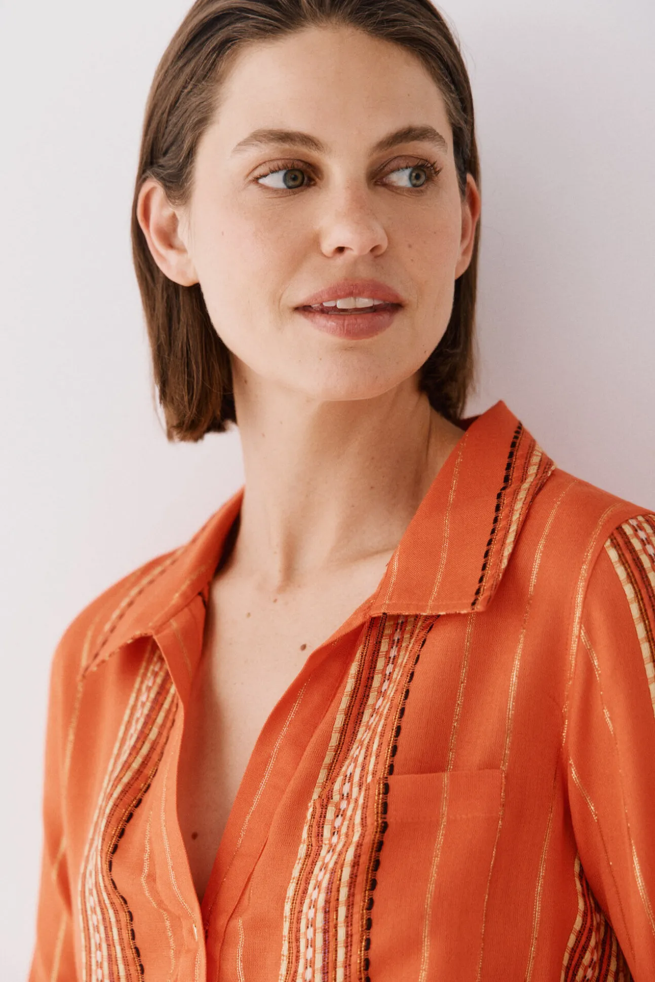 Caftán túnica cuello camisero