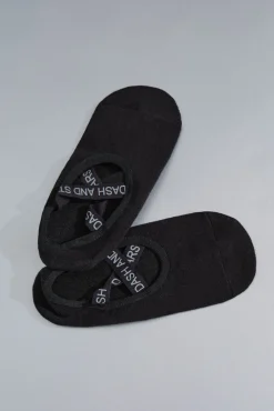 Calcetines algodón zapatilla ballet negra