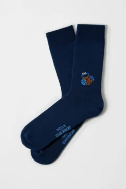 Calcetines altos BARRIO SÉSAMO algodón orgánico azul