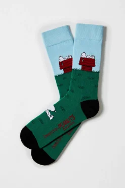 Calcetines altos Besocks de algodón orgánico color azul celeste y verde