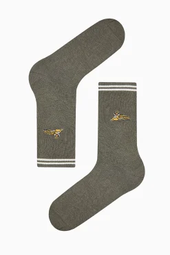 Calcetines altos grises