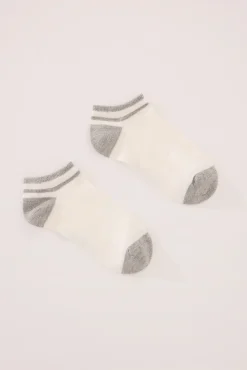Calcetines cortos blancos lurex