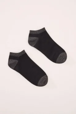 Calcetines cortos negros lurex