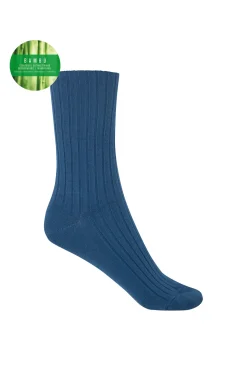 Calcetines de bambú de canalé puño no aprieta