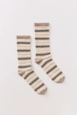 Calcetines largos rombos azul medio