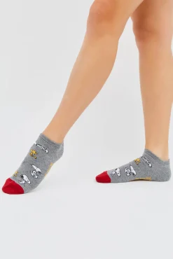 Calcetines tobilleros Besocks de algodón orgánico color gris
