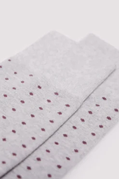 Calcetín jacquard lunares
