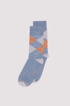 Calcetín jacquard rombos