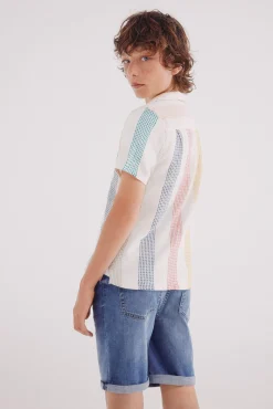 Camisa manga corta rayas niño