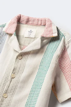 Camisa manga corta rayas niño