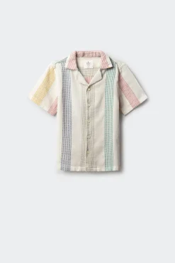 Camisa manga corta rayas niño