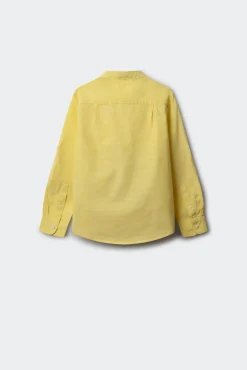 Camisa textura cuello mao niño