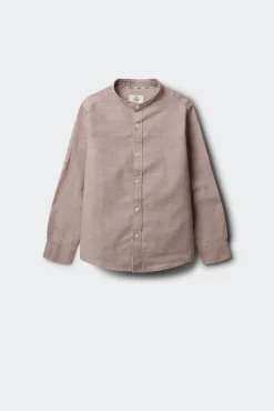 Camisa textura cuello mao niño