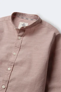 Camisa textura cuello mao niño