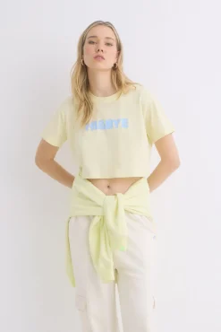 Camiseta 100% algodón amarillo