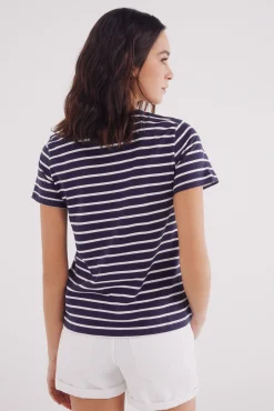 Camiseta algodón botones hombro