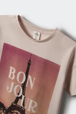 Camiseta Bonjour niña