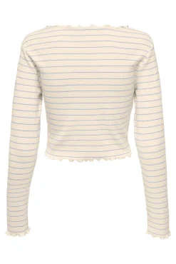 Camiseta corta manga larga bordes ondulados