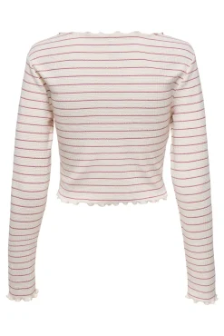 Camiseta corta manga larga bordes ondulados