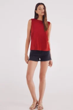 Camiseta crochet hombros