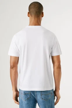 Camiseta de manga corta con logo y estampado frontal.