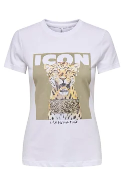 Camiseta de manga corta con dibujo frontal