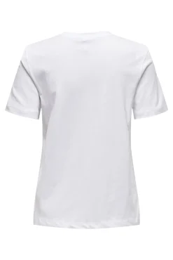 Camiseta de manga corta detalle bordados
