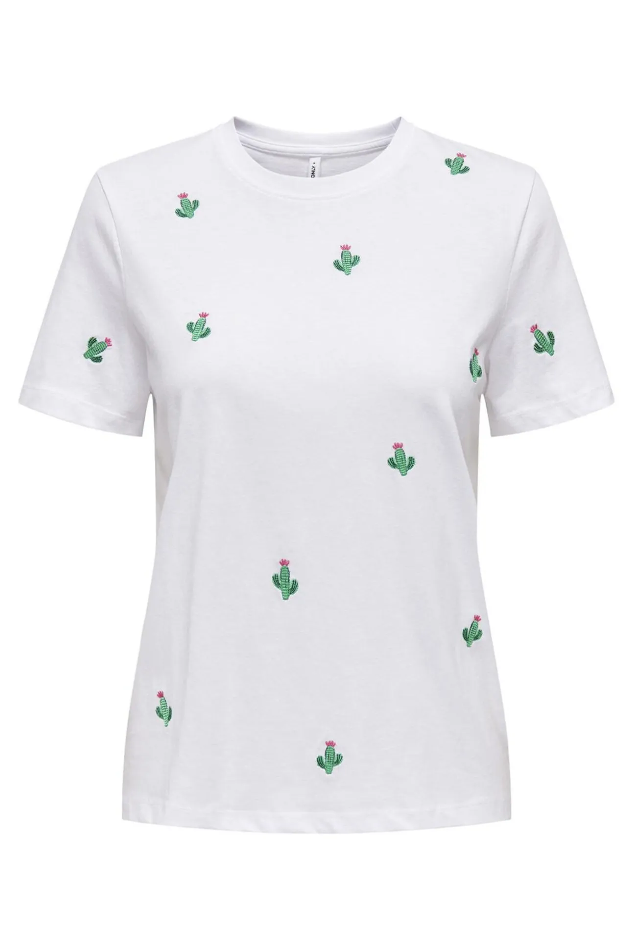 Camiseta de manga corta detalle bordados