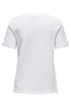 Camiseta de manga corta detalle bordados