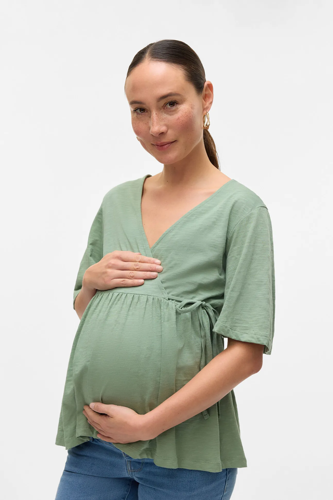 Camiseta de manga corta maternity y lactancia