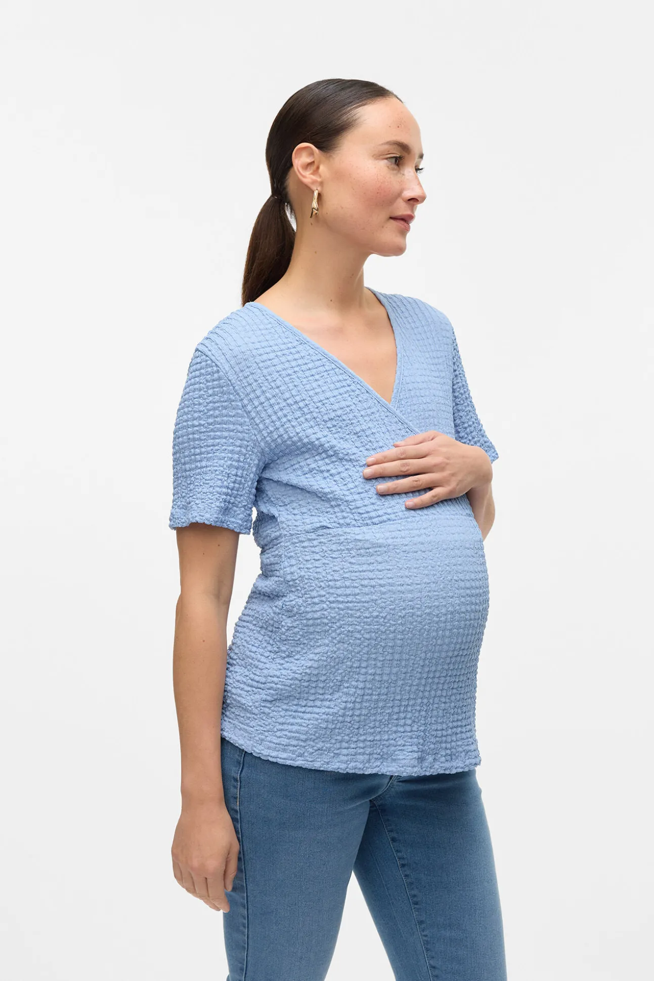 Camiseta de manga corta maternity y lactancia