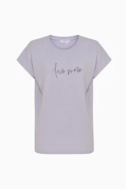 Camiseta de pijama manga corta lila