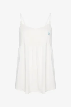 Camiseta de pijama premamá lactancia tirantes blanca