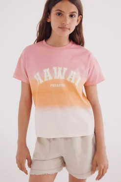 Camiseta dip dye niña