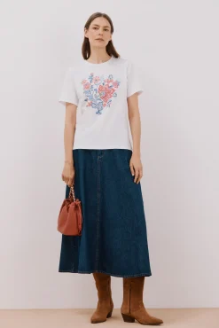 Camiseta estampado floral