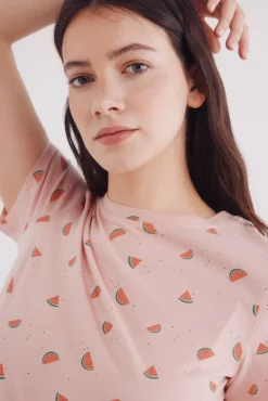 Camiseta estampado frutas